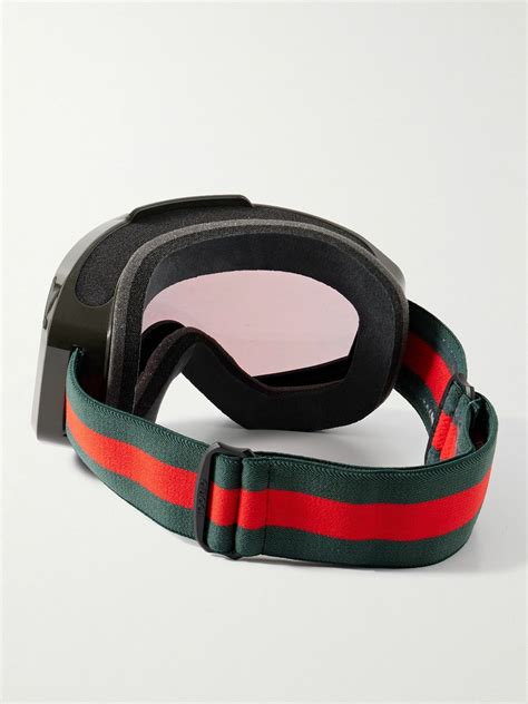 gucci mirrored goggles.